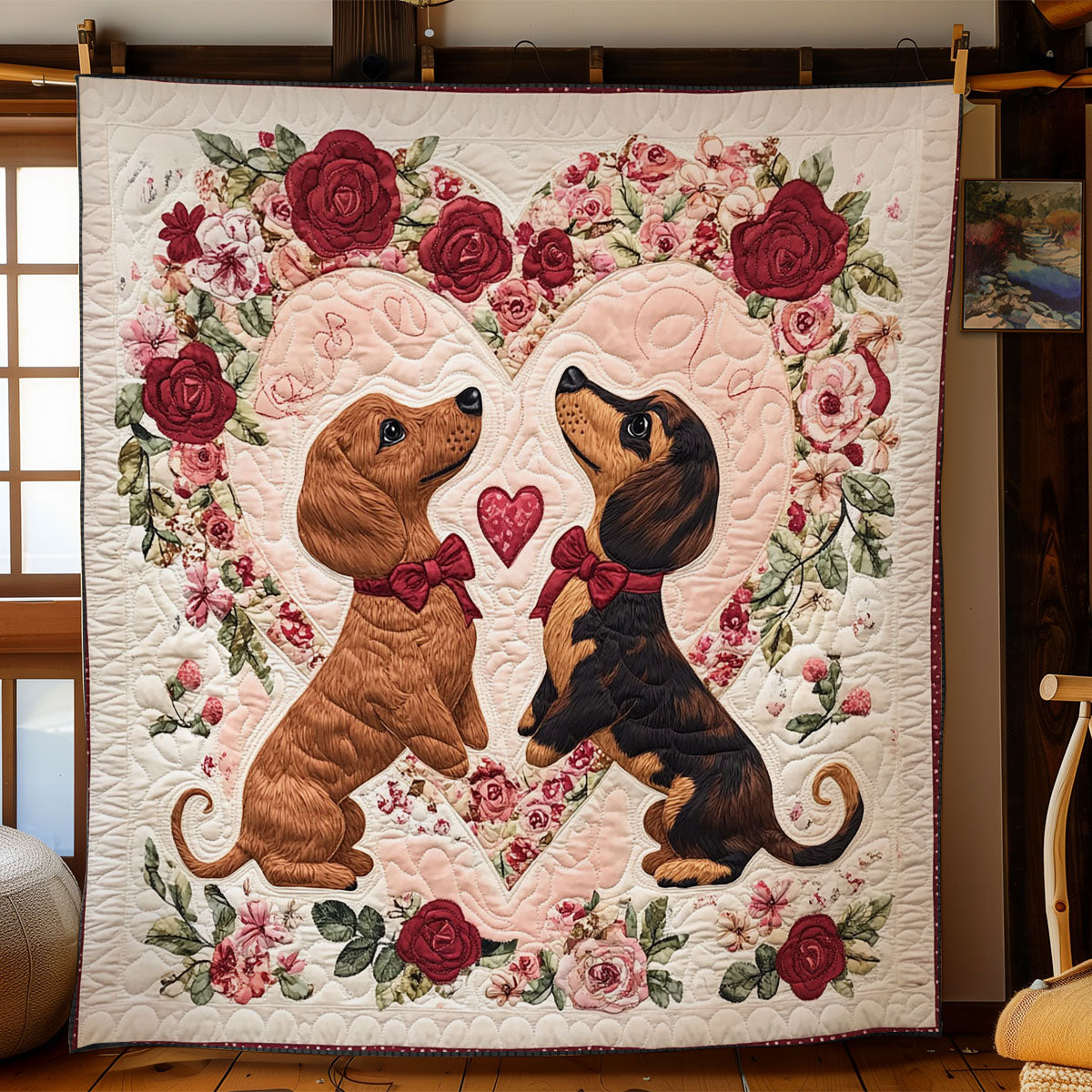 Dachshund Kiss Patch WN2306010CL Quilt