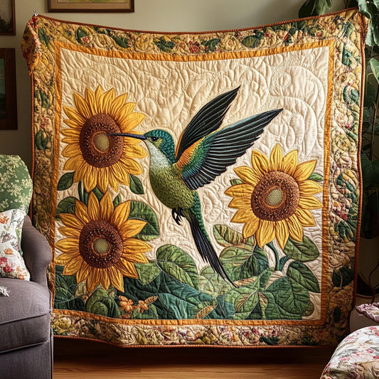 Hummingbird and Sunflower CQ1306011CL Quilt