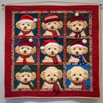 Christmas Poodle WJ1710005CL Quilt