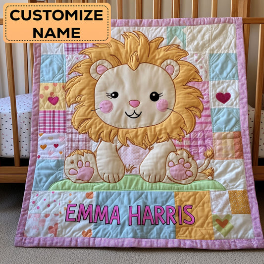 Cute Baby Lion CW2207039CL Personalized Baby Quilt