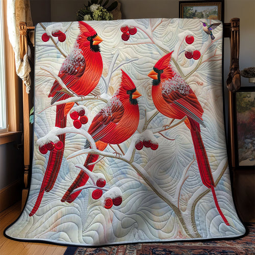 Snowy Cardinal Blessings WN1810006CL Quilt