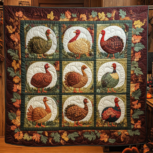 Golden Turkey Blessing WN0708048CL Quilt