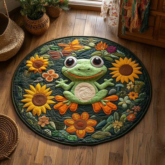 Pond Life Circle WY3006140CL Quilted Round Mat