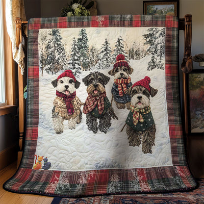 Mini Schnauzer Winter Play WN2811048CL Quilt