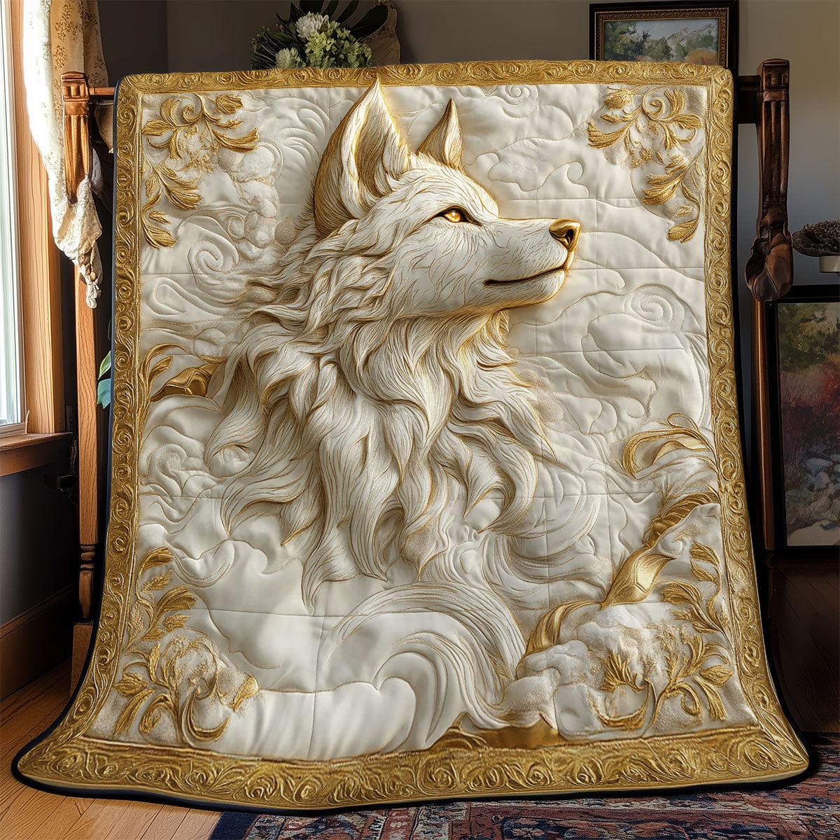 Fierce White Wolf WJ2712016CL Quilt