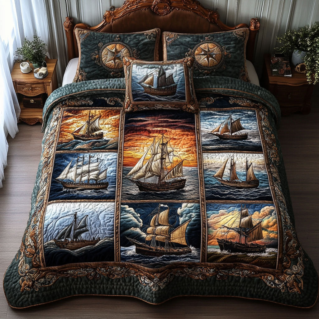 Heritage Sailboat WN0809062CL Duvet Cover Set