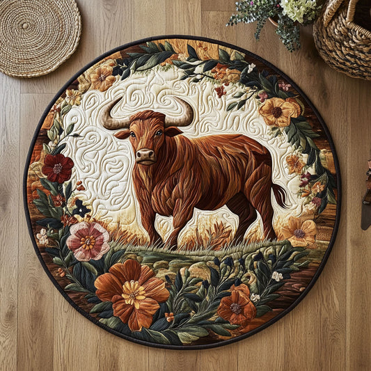 Glorious Buffalo WY2805028CL Quilted Round Mat