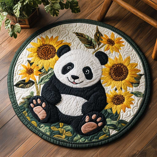 Cheerful Panda WN1903018CL Quilted Round Mat