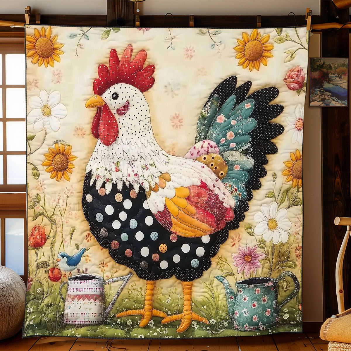 Chicken Charm WJ3012008CL Quilt