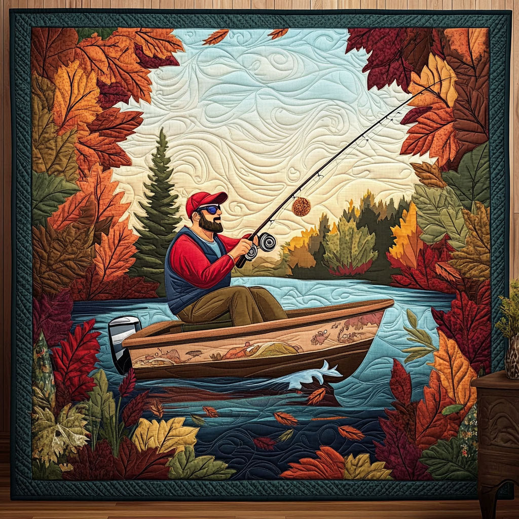 Fishing Old Man WJ0504008CL Quilt