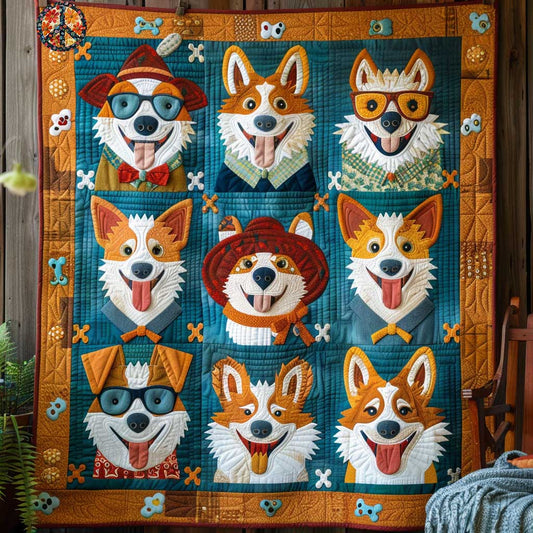 Corgi Smiles And Styles WN1610012CL Quilt