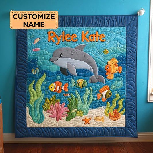 Undersea Wonder WJ1807009CL Personalized Baby Quilt