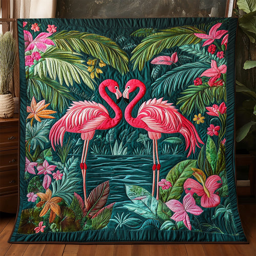 Flamingo Flower WX1905016CL Quilt