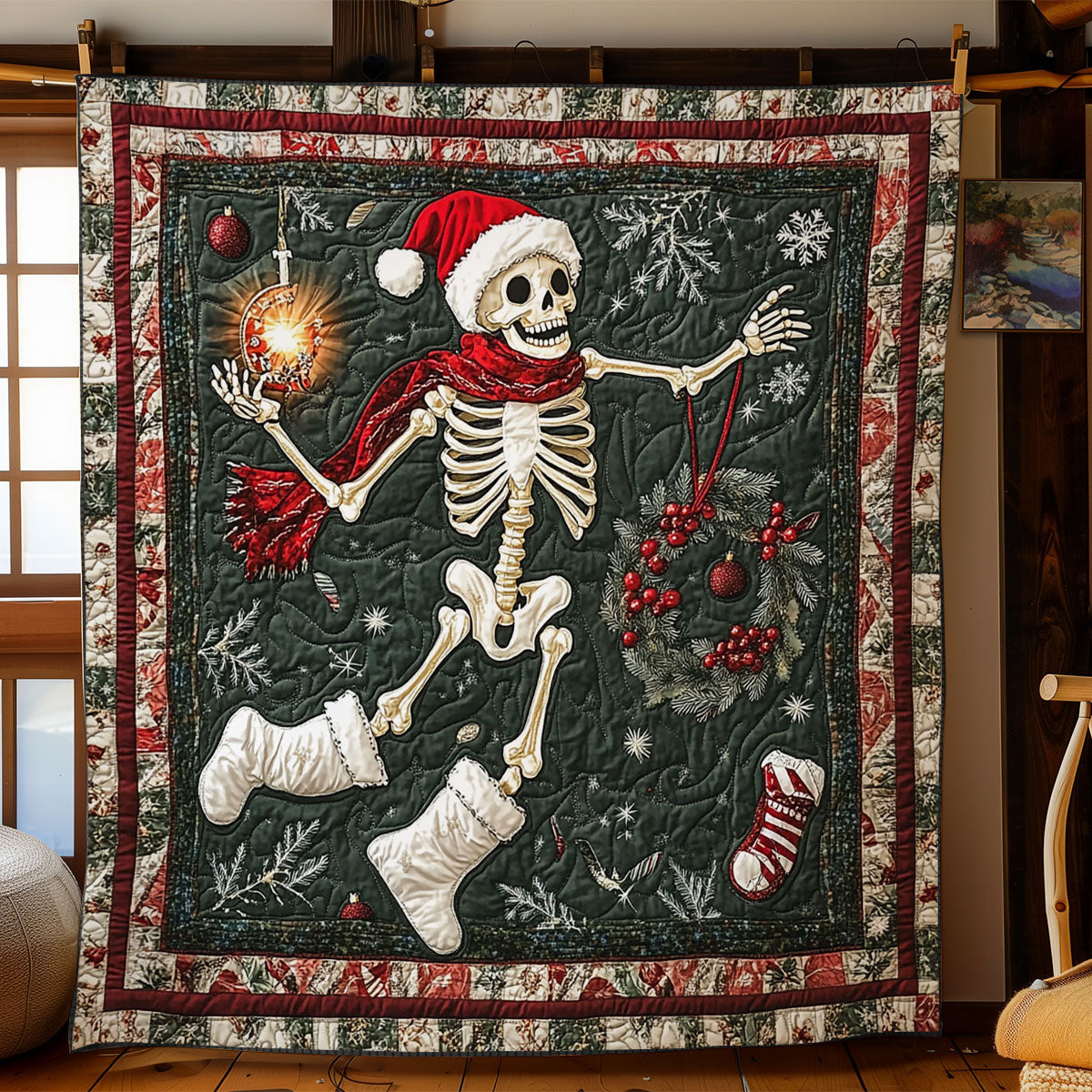 Merry Skeleton Parade WN1107040CL Quilt