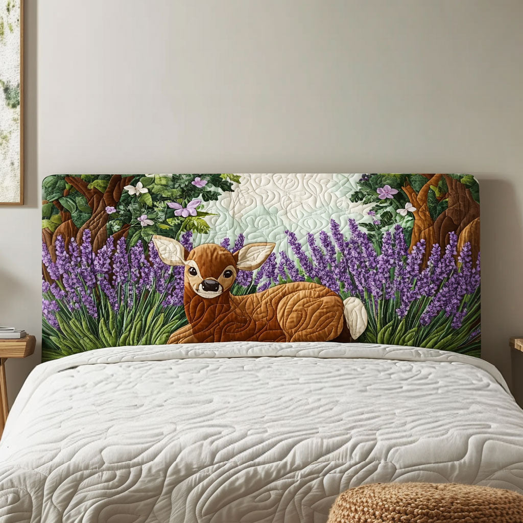 Lavender Deer QA2212005CL Quilted Headboard Slipcover