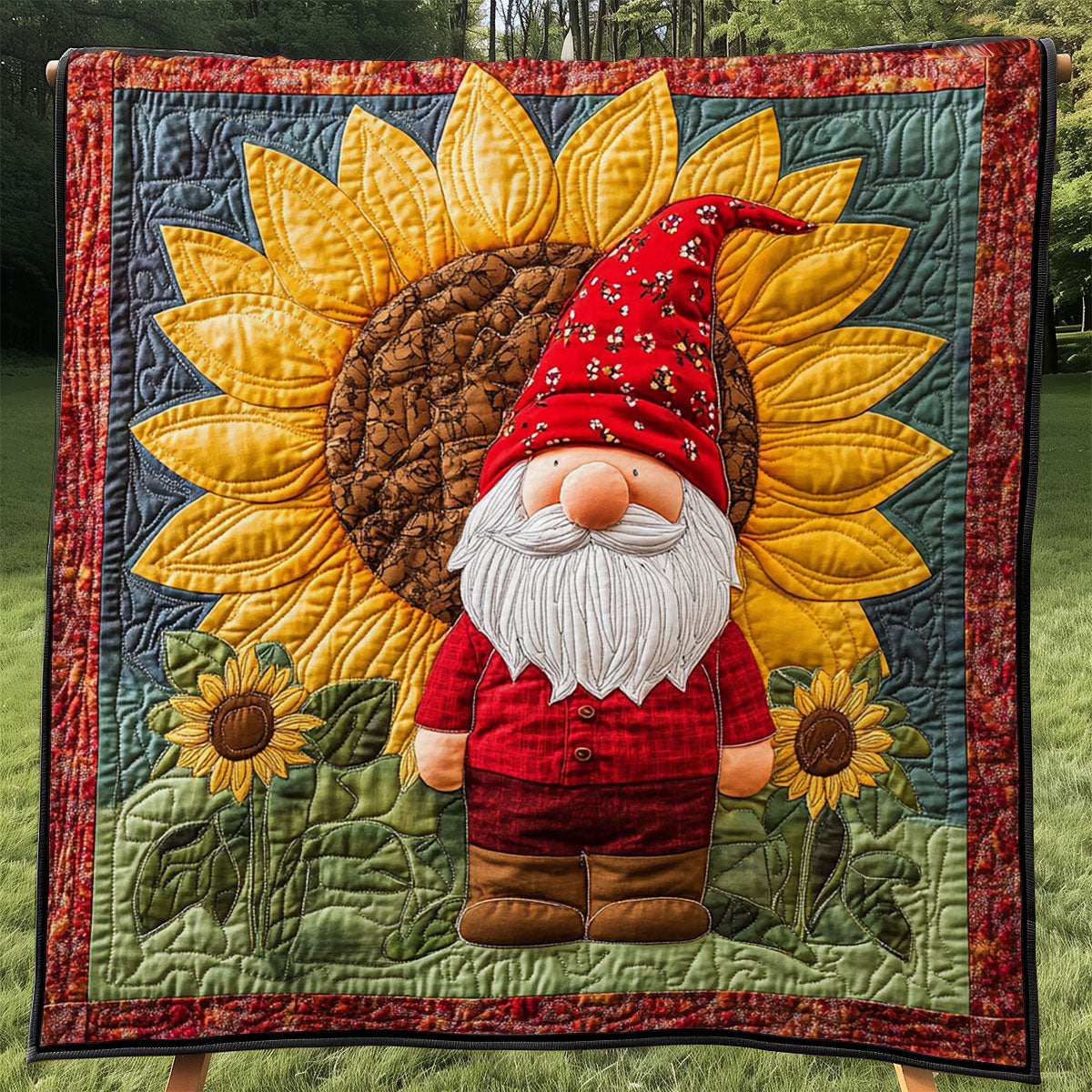 Sunflower Gnome WJ1005007CL Quilt
