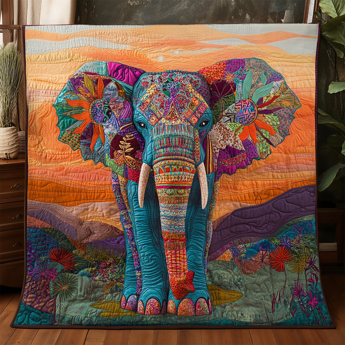 Mandala Elephant WX1906023CL Quilt