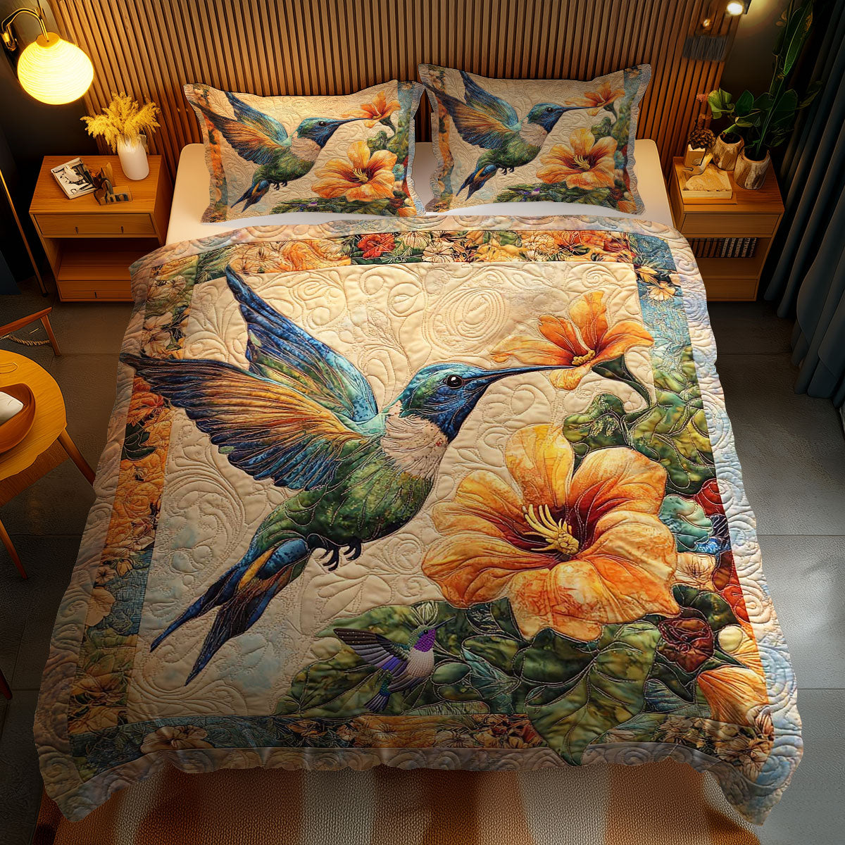 Golden Hummingbird WN2412040CL Duvet Cover Set