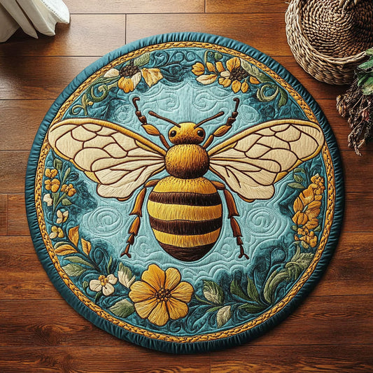 Springtime Buzz WY0107018CL Quilted Round Mat