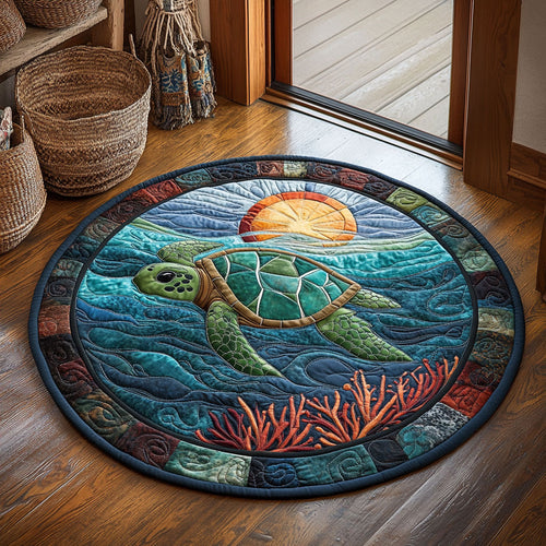 Sea Drift WJ2310300CL Quilted Round Mat