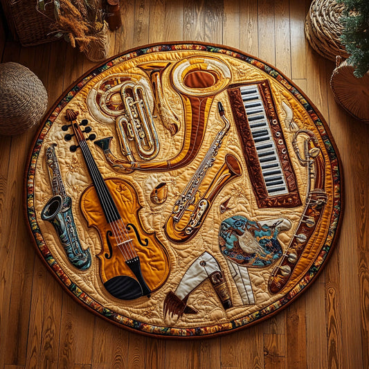 Music Instrument WY0206031CL Quilted Round Mat