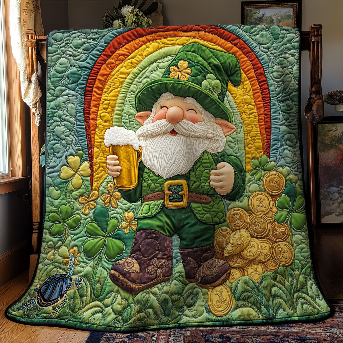 Rainbow Gnome Luck WN1912014CL Quilt