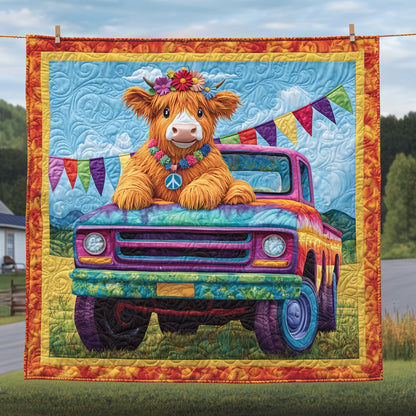 Flower Child Cow LT1911002CL Quilt