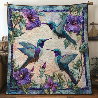 Purple Hummingbird WN0307036CL Quilt