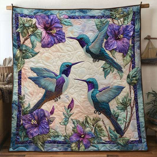 Purple Hummingbird WN0307036CL Quilt