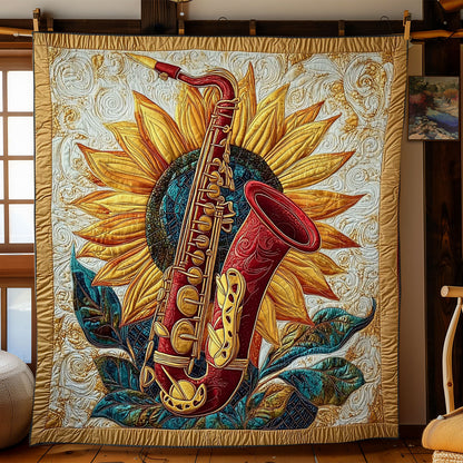 Sunflower Saxophone WY0801060CL Quilt