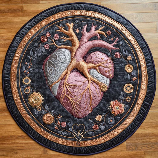 Industrial Heart WN1005033CL Quilted Round Mat