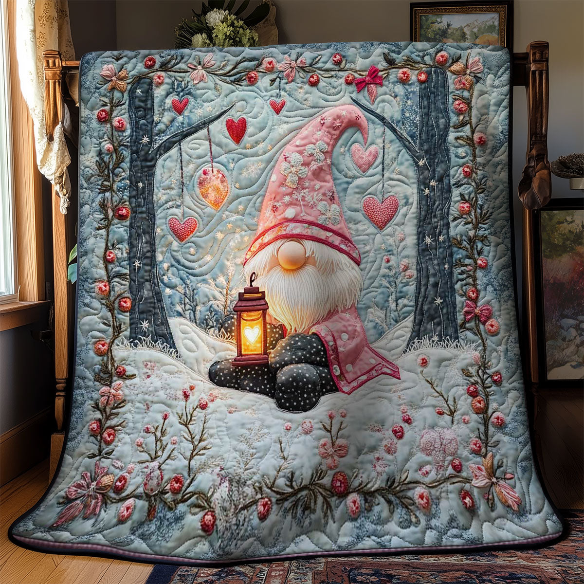 Heartwarming Gnome WN2512011CL Quilt