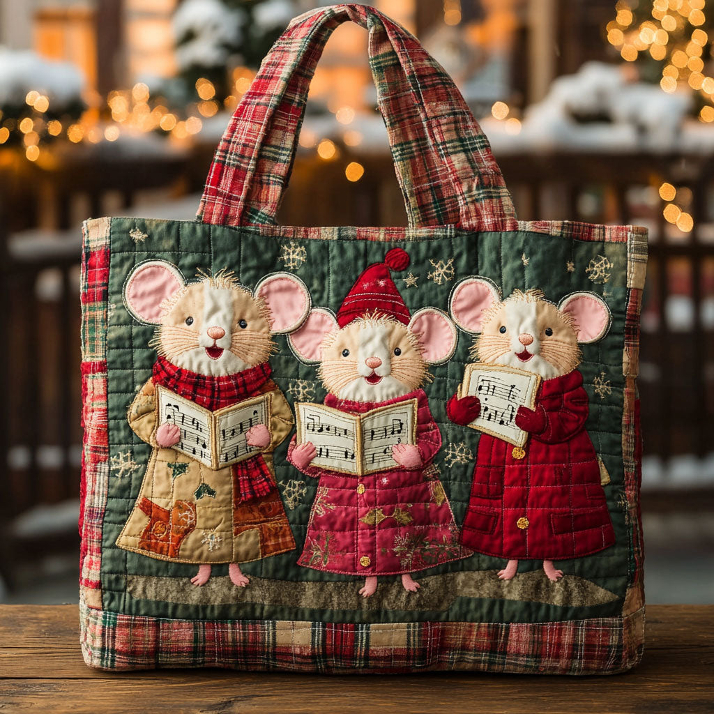 Frosty Song Mouse WN1311041CL Quilted Tote Bag