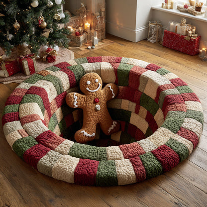 Gingerbread Tunnel CW1811018CL Quilted Round Mat