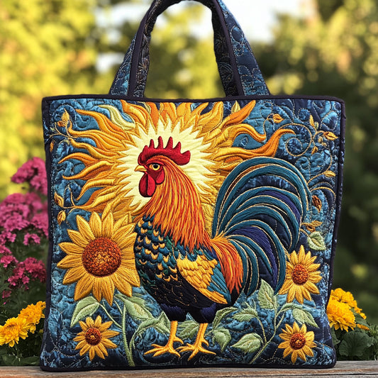 Sunny Farm Rooster CW0810024CL Quilted Tote Bag