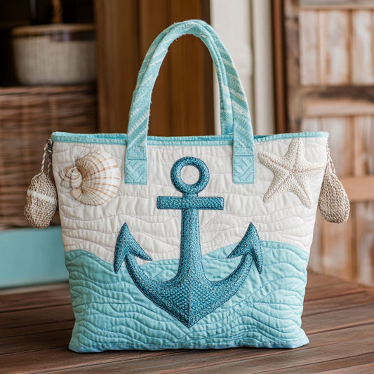 Ocean Anchor Calm CW2309021CL Quilted Tote Bag