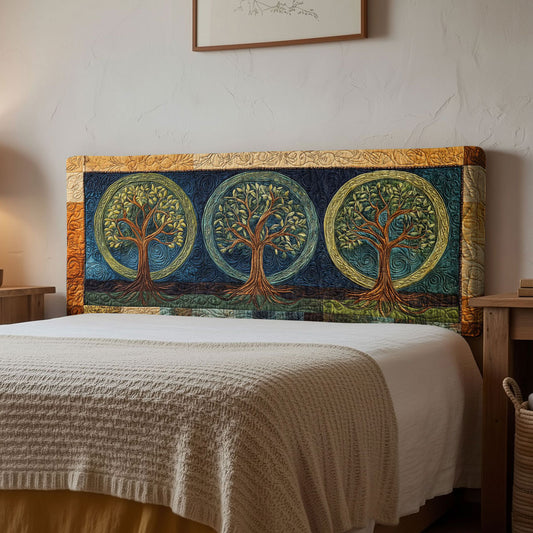 Spiritual Tree Of Life WN2012081CL Quilted Headboard Slipcover