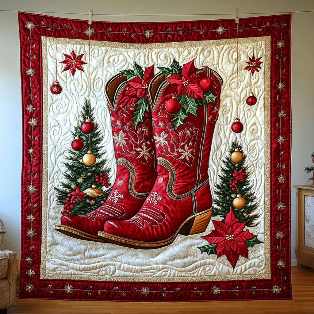Country Christmas Boots LT2511014CL Quilt