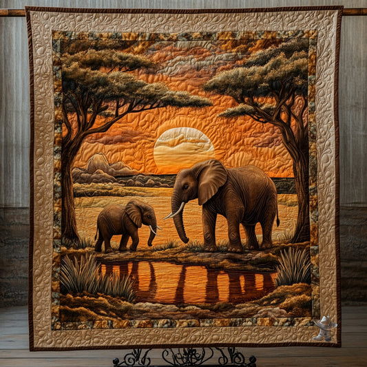 Elephant Into The Wild WU2110002CL Quilt