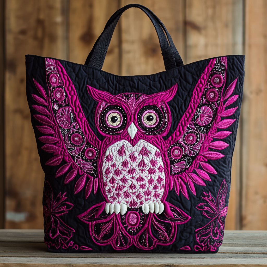 Pink Blossom Eyes CW2909018CL Quilted Tote Bag