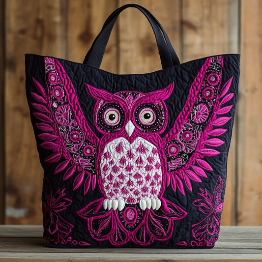 Pink Blossom Eyes CW2909018CL Quilted Tote Bag