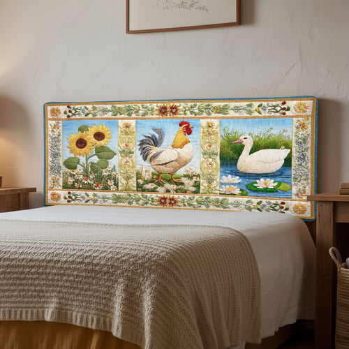 Golden Sunflower Poultry CW3012022CL Quilted Headboard Slipcover