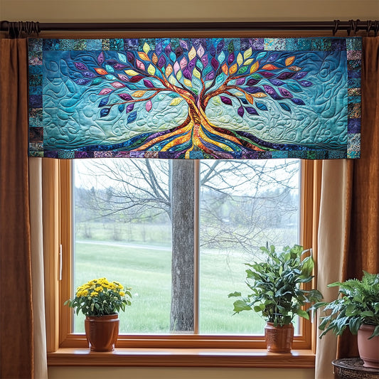 Aurora Tree WY1407001CL Quilted Valance