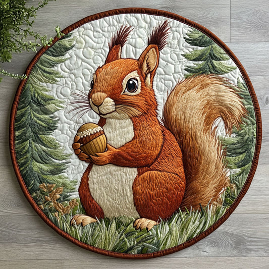 Squirrel Spirit CW2705522CL Quilted Round Mat