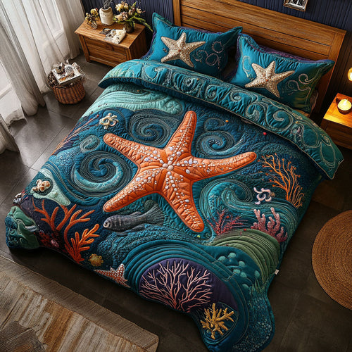 Starfish In Beautiful Ocean WY2802146CL Duvet Cover Set