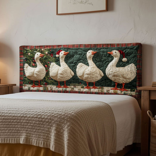 Geese Holiday Patch WN1312052CL Quilted Headboard Slipcover
