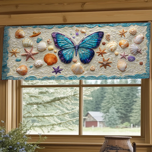 Butterfly In Beach WY2404047CL Quilted Valance