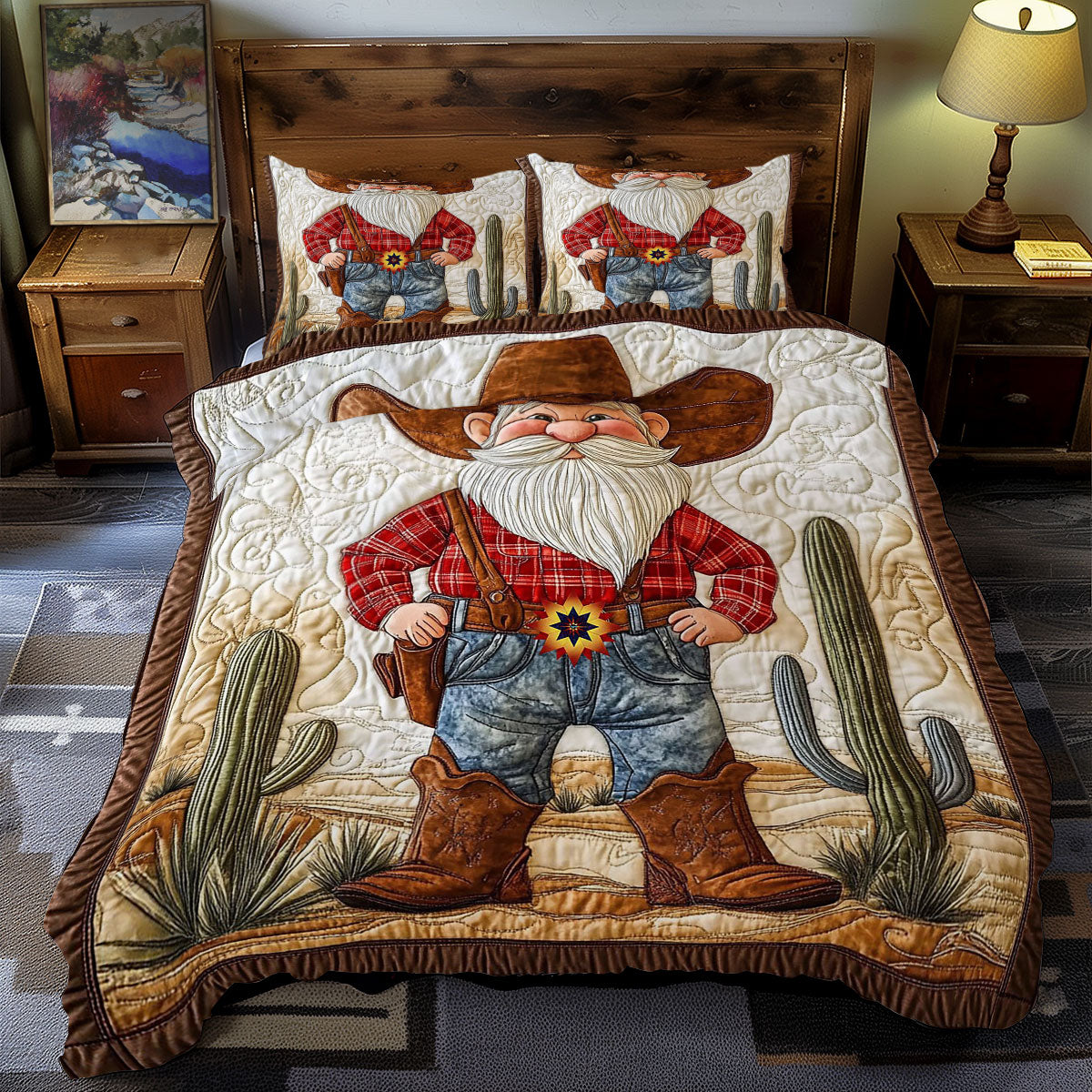 Gnome Cowboy WY0412045CL Duvet Cover Set