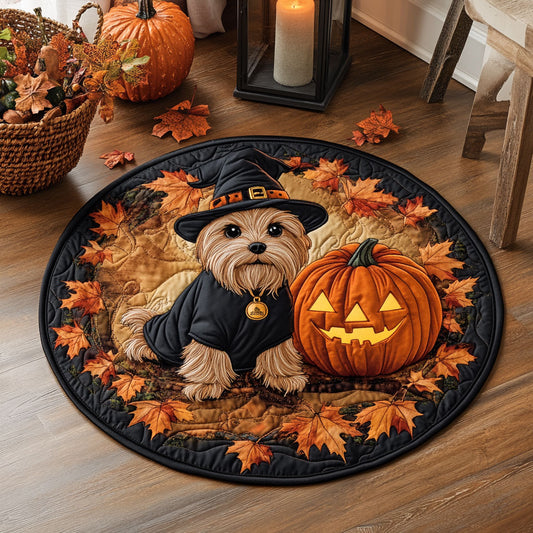 Witchy Puppy WY1107031CL Quilted Round Mat