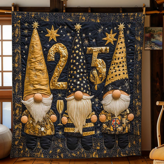 Golden Gnome Party WN2012028CL Quilt